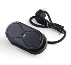 bloc 2 prises eight noir mat 033N