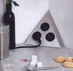 bloc 3 prises d'angle inox bross� A9430